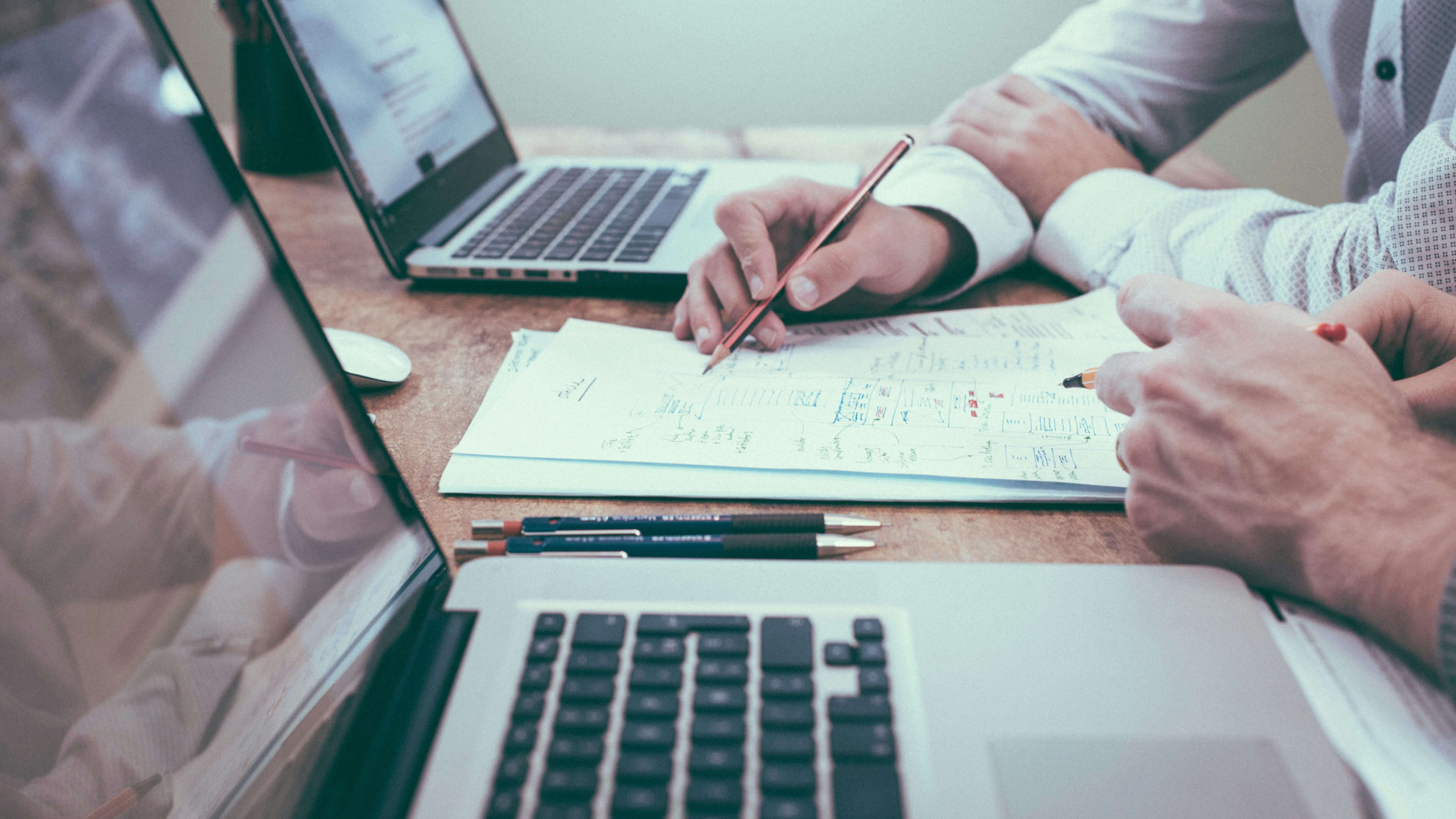 Two Groups working on a project together