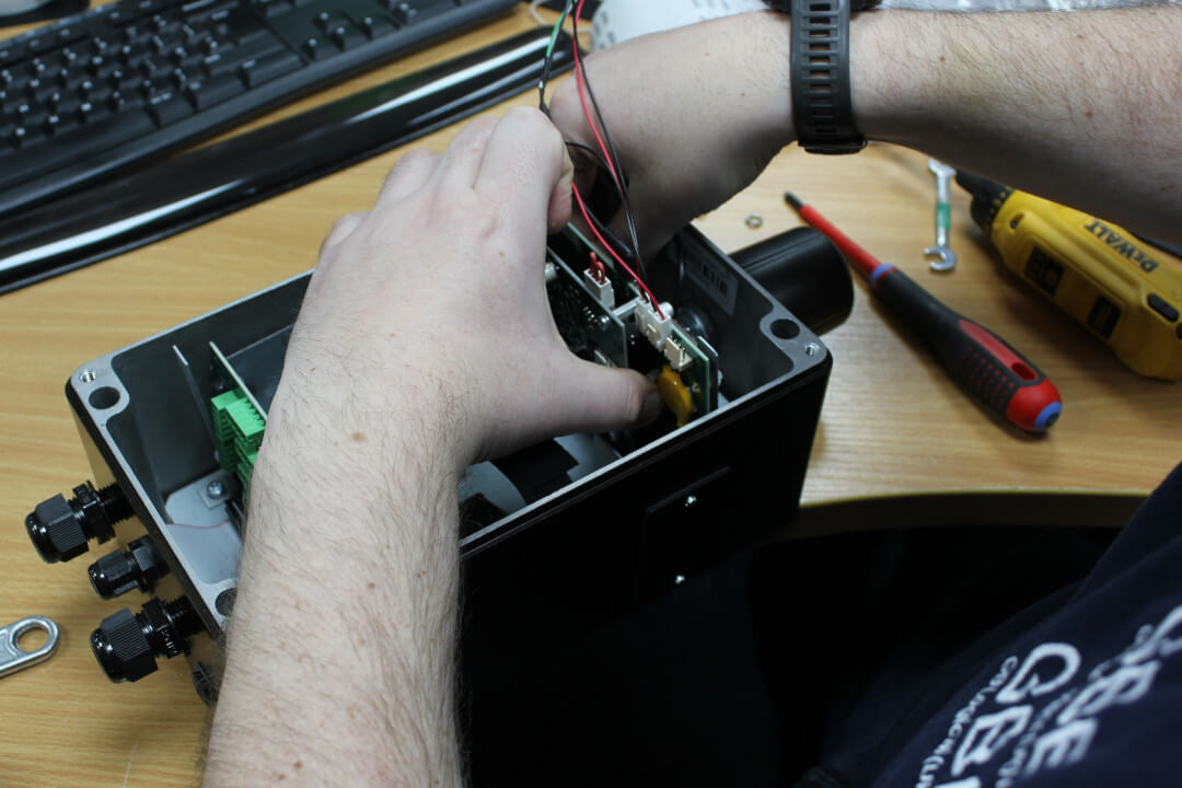 Mounting of internal brackets to enclosure