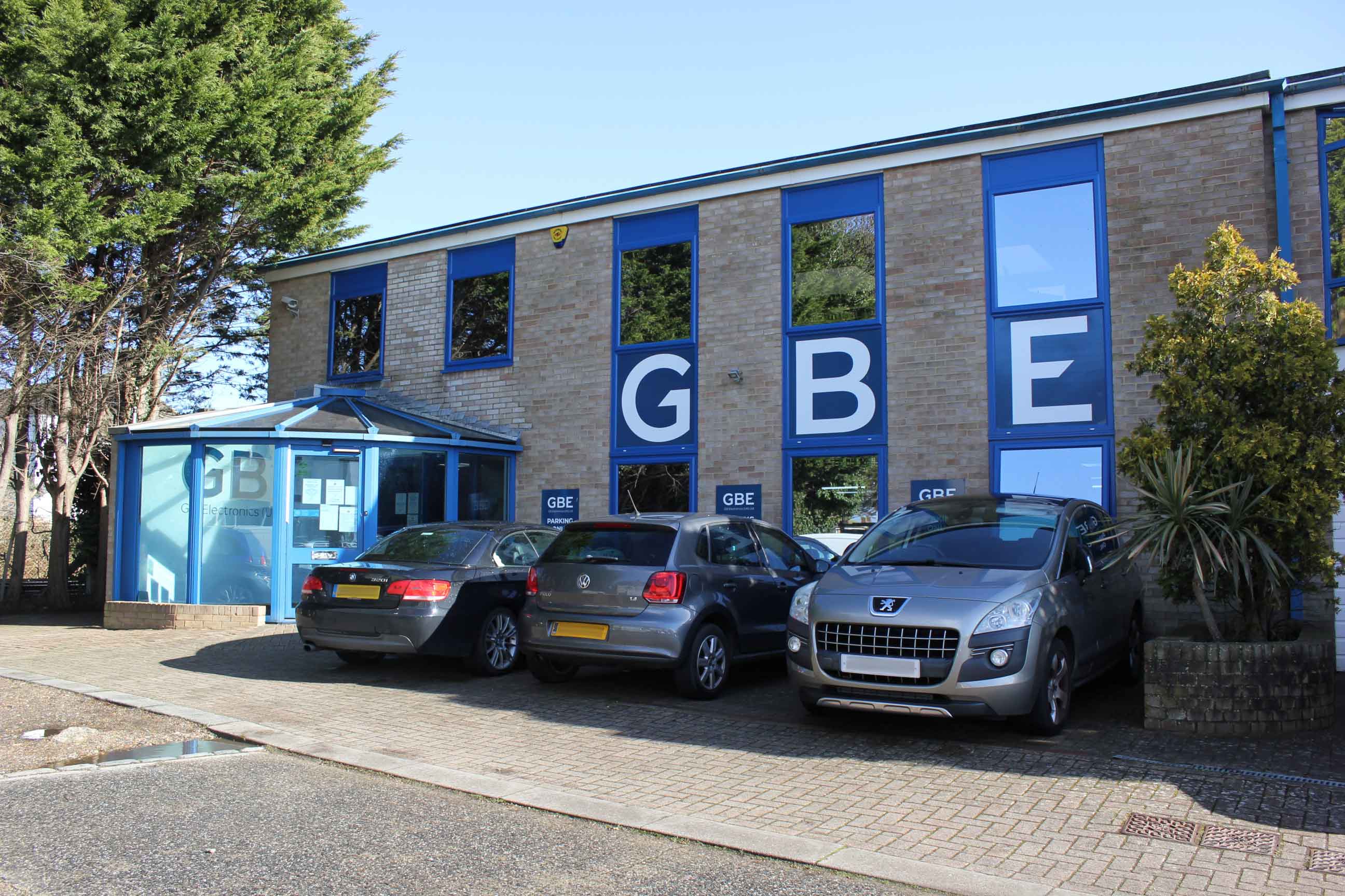 An exterior view of GB Electronics' offices in West Sussex.