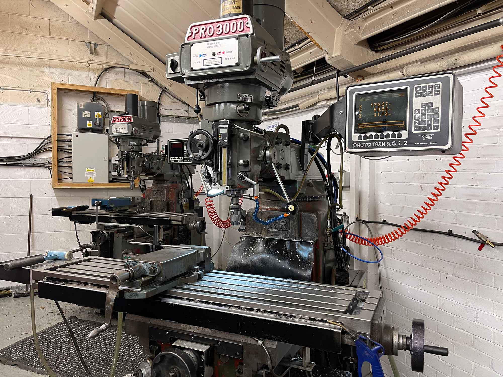 A view of a large milling machine