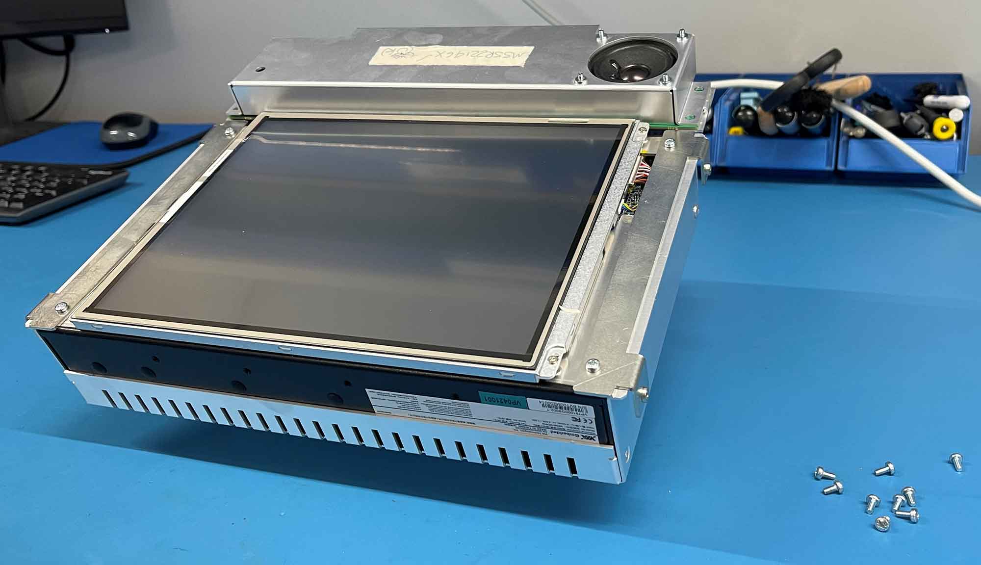 internal chassis of a blood kiosk