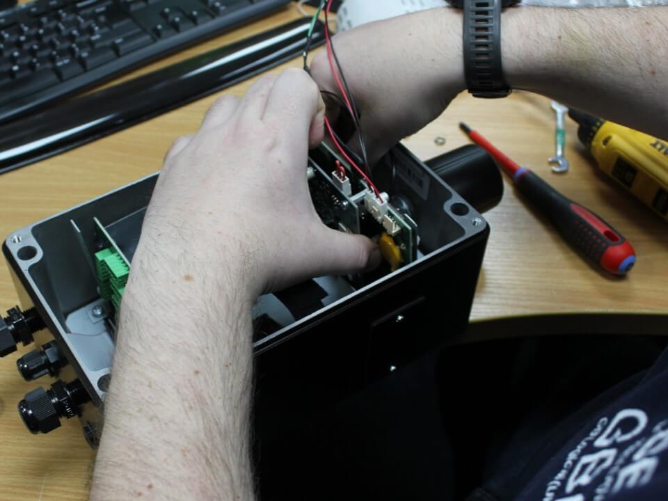 Mounting of internal brackets to enclosure