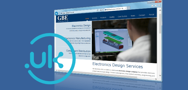 A screenshot of GBE's new website.